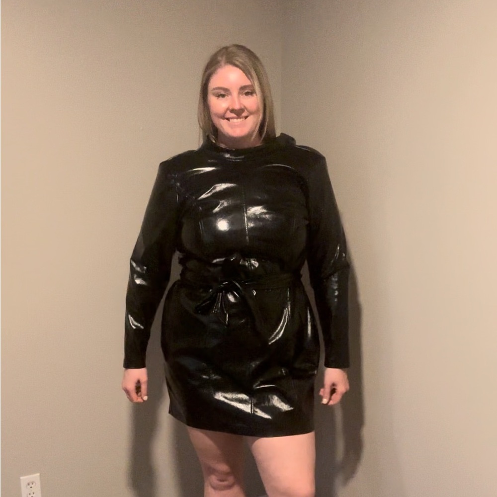 Faux leather, never worn dress!